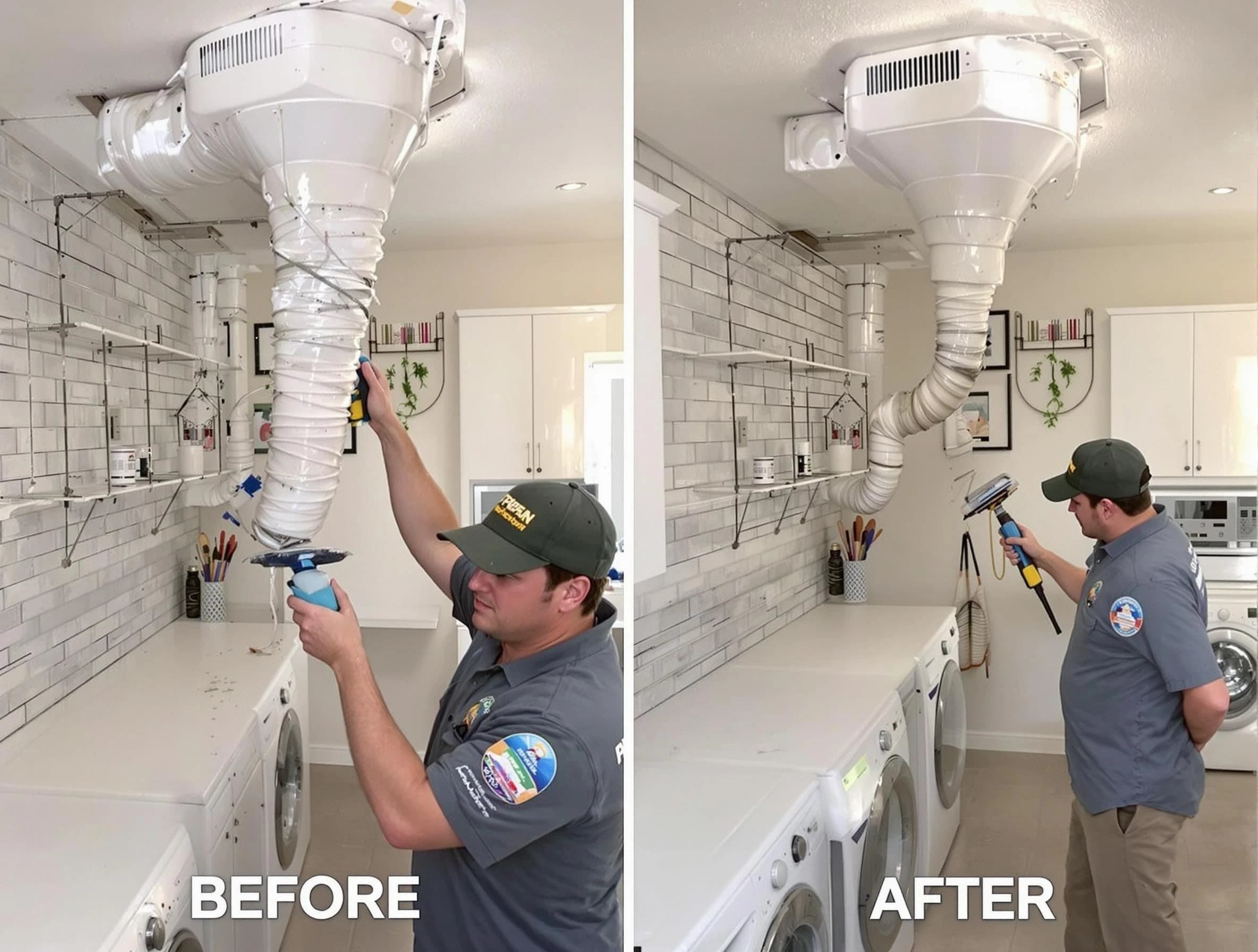 Professional dryer exhaust vent cleaning by Rockwood Dryer Vent Cleaning in Rockwood