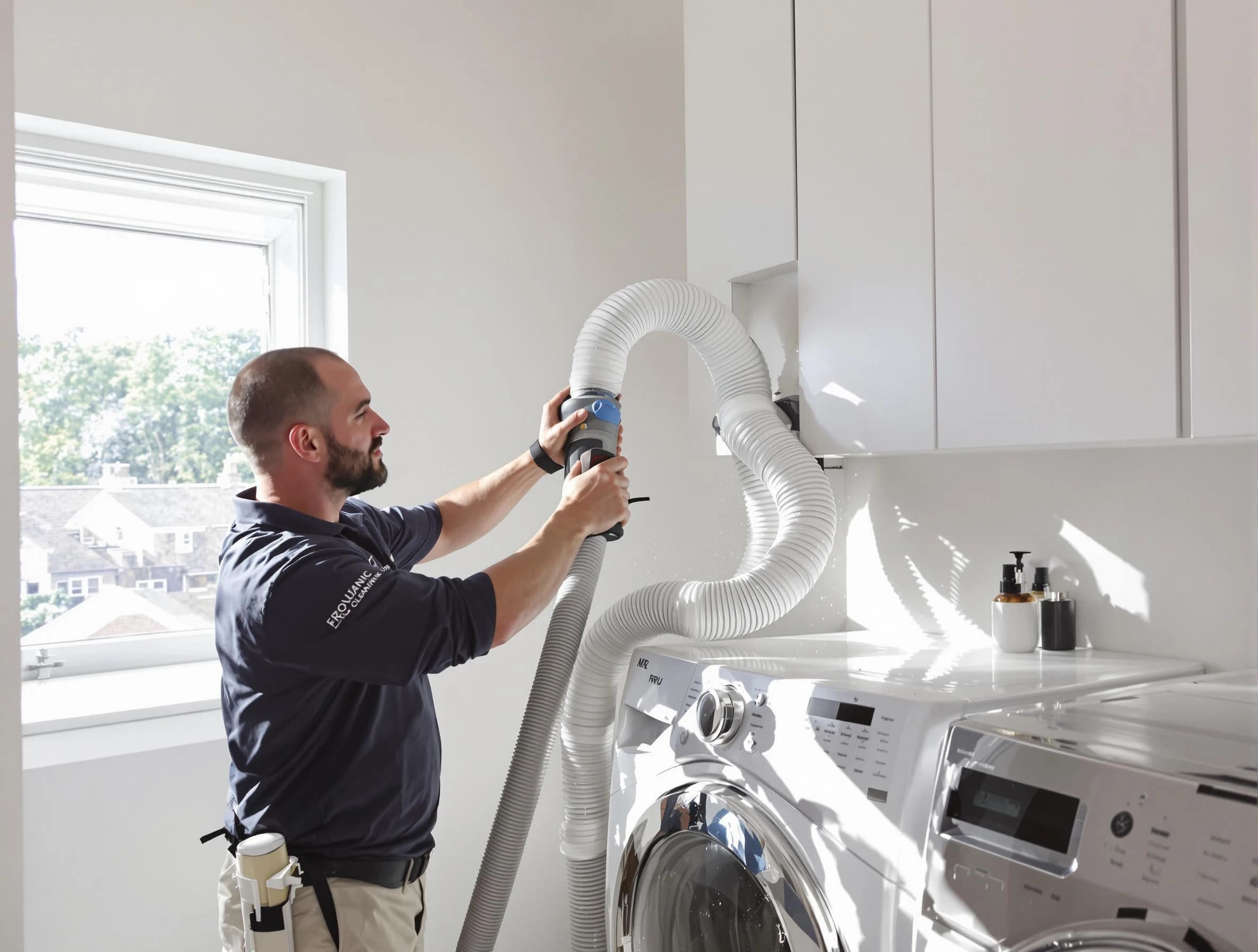 Certified Rockwood Dryer Vent Cleaning technician performing dryer vent cleaning in Rockwood