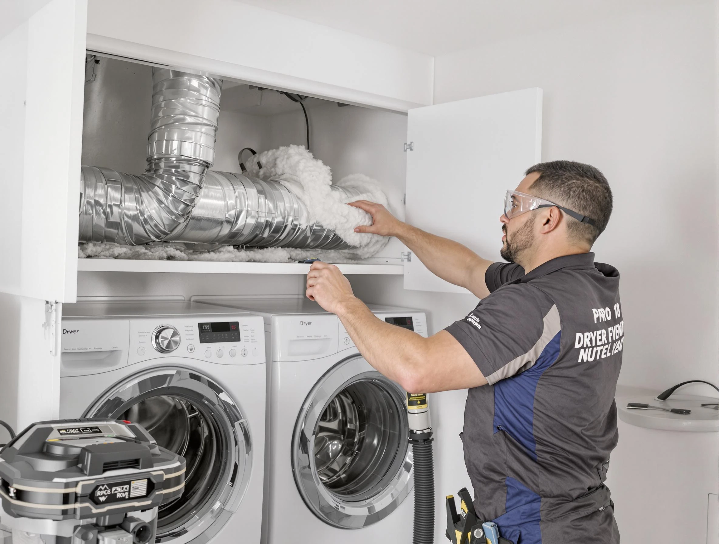 Rockwood Dryer Vent Cleaning certified technician performing specialized gas dryer vent cleaning in Rockwood
