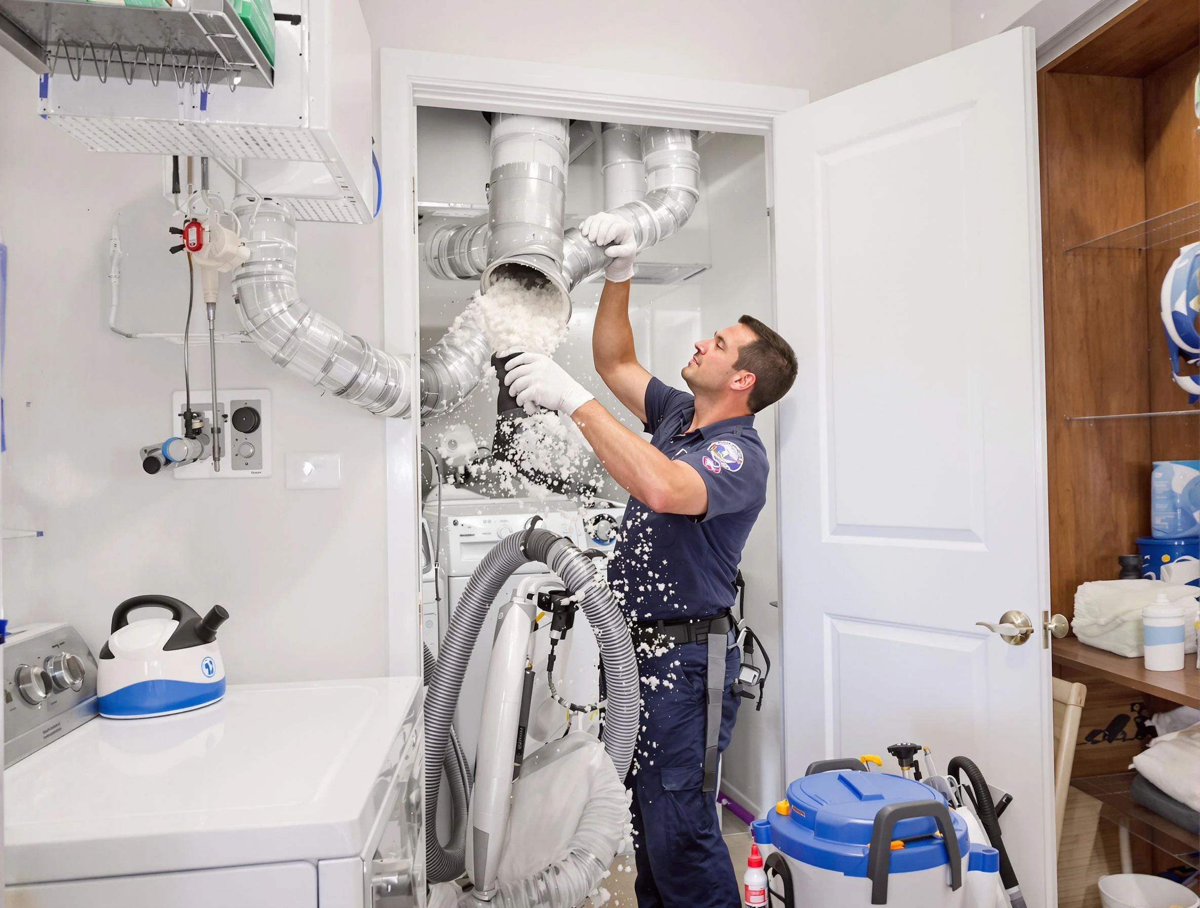 Rockwood Dryer Vent Cleaning technician delivering thorough residential dryer vent cleaning service in Rockwood
